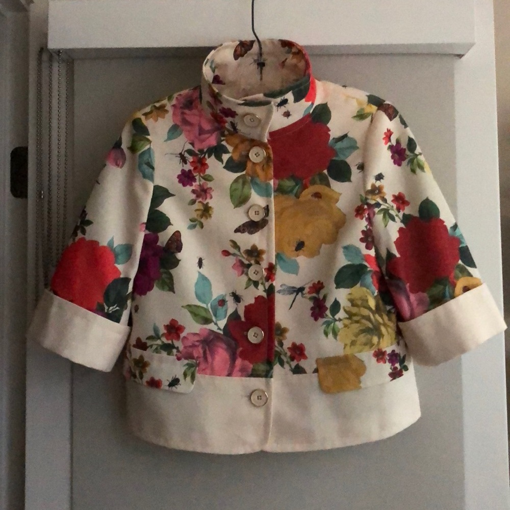 Ted Baker floral and cream blazer